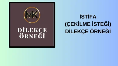 Istifa Dilekcesi Ornegi