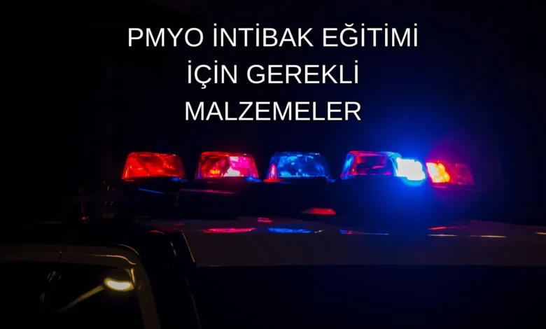 PMYO Intibak Egitimi Icin Gerekli Malzemeler