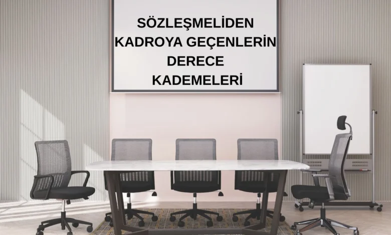 Sözleşmeliden Kadroya Geçenlerin Derece ve Kademeleri